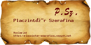 Placzintár Szerafina névjegykártya